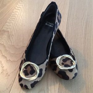Stuart Weitzman leopard hair flats